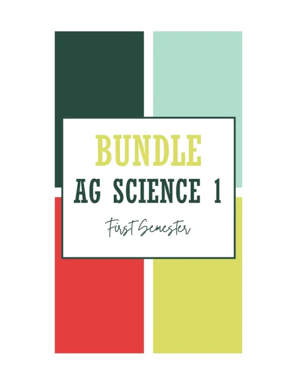 Product Bundle - Ag Science 1 - the first semester